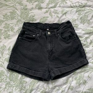 Black Levis High-Waisted Shorts